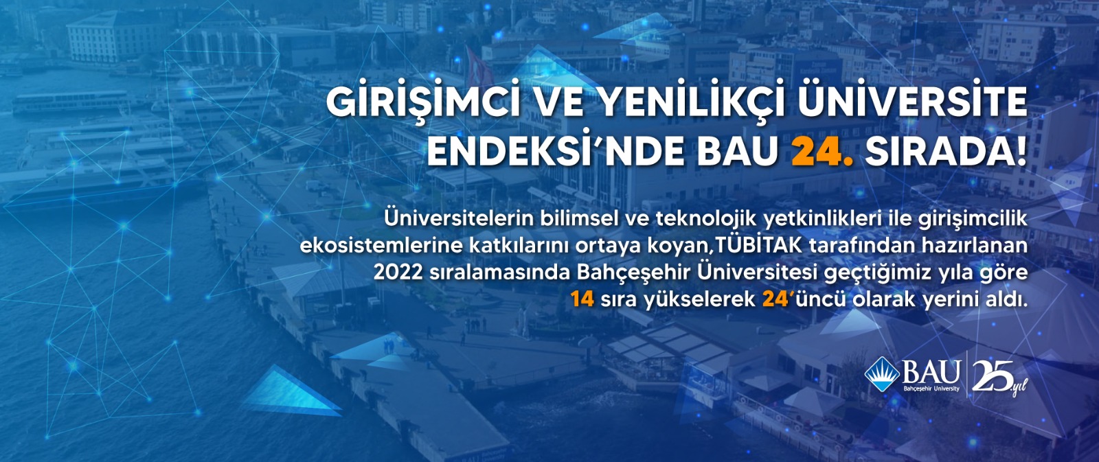 Bahçeşehir Üniversitesi Girişimci ve Yenilikçi Üniversite Endeksi 2022 Sıralamasında 24. Sıraya Yükseldi!